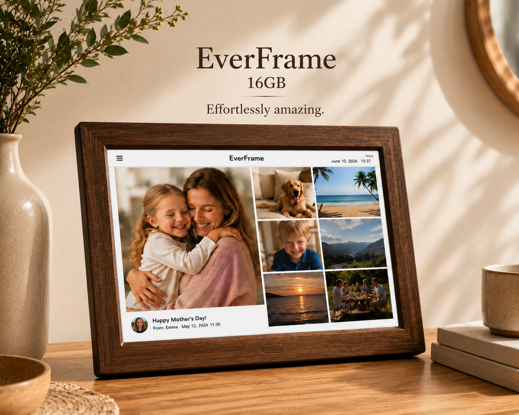 Digital picture frame, Wifi,16GB Memory with HD touch screen for vibrant images