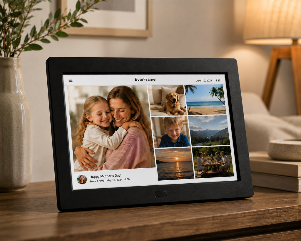 Digital Picture frame Preloaded and wrapped Gift (We upload photos for You) Gift-ready